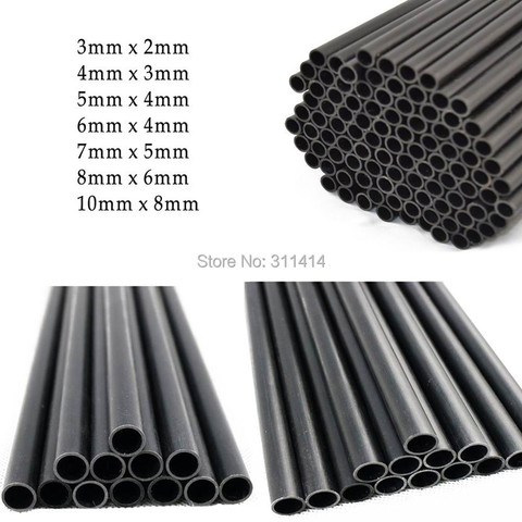 10pcs/lot Carbon Fiber Hollow Tube 2mm/3mm/4mm/5mm/6MM/8MM/10MM (200mm Or 400mm Length) For DIY Quadcopter Multicoptor ► Photo 1/6