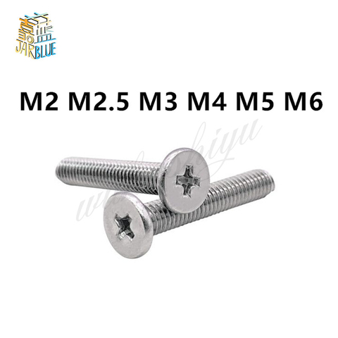 10/25pcs CM M2 M2.5 M3 M4 304 Stainless Steel Cross Phillips Ultra Thin Super Low Flat Wafer Head Screw Bolt for Laptop Computer ► Photo 1/2