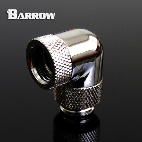 Barrow Black Silver G1 / 4''thread 90 degree two Rotary Fitting Adapter Rotating 90 degree water cooling Adapter TWT90S-V2 ► Photo 1/6