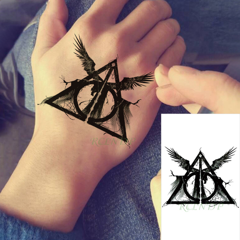 Buy Online Waterproof Temporary Tattoo Sticker Movie Character Wings Dark Series Black Small Size Hand Arm Tatto Fake Tatoo For Men Women Alitools