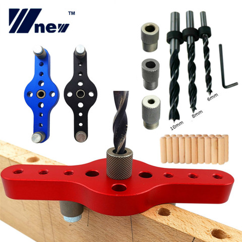 Woodworking Pocket Hole Jig 6/8/10mm Self-centering Vertical Doweling Jig Drill Guide For Locator Hole Puncher Carpentry Tools ► Photo 1/6