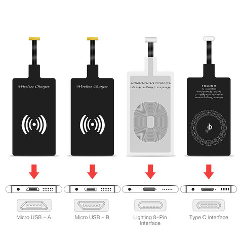 For Xiaomi Redmi Note 7 Qi Wireless Charger Receiver For Iphone 7 6 Plus 5s Universal Wireless Charging Micro Usb Type C ► Photo 1/6