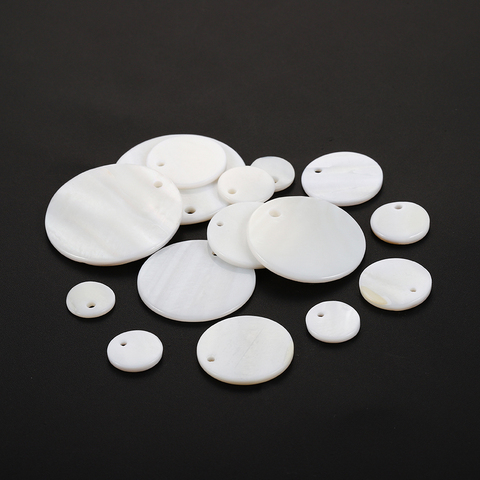 10-30pcs/lot Natural Mother Pearl Shell Round Charms Pendant For DIY Necklace Earring Bracelet Jewelry Making Supplies ► Photo 1/6