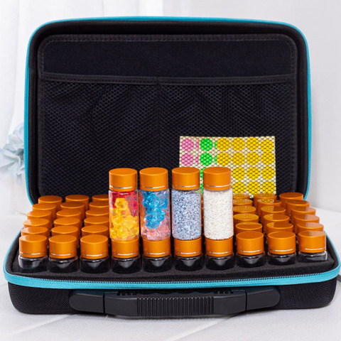 15/30/60 Bottles Diamond Painting Tools Holder Hand Bag Diamond Painting Accessories Stone Mosaic Container Storage Box ► Photo 1/6