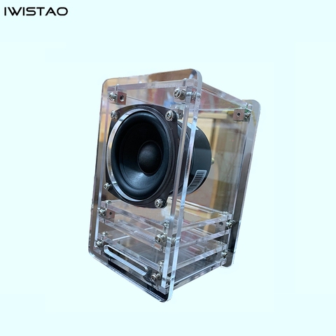 IWISTAO 20W HIFI 3 Inch Transparent Labyrinth Speaker 5MM Acrylic Plate 4 ohm 84dB 1 Pair Stereo Audio ► Photo 1/6