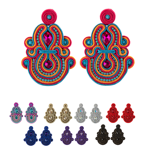 KPacTa Fashion Long Hanging Earrings Ethnic Style Jewelry Women's Fashion Jewelry Handmade Big Pendant Earrings Birthday Gift ► Photo 1/6