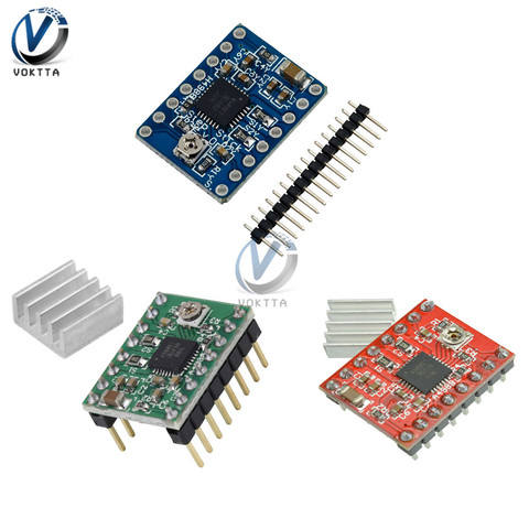 A4988 Stepper Motor Driver Module with Aluminum Heat Sink Reprap 3D Printer Parts Red Green Blue Board for Arduino ► Photo 1/6