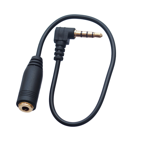 15cm 3.5mm CTIA to OMTP male to female right angled mutual converter audio headphone connectors jack adapter plug cable ► Photo 1/6