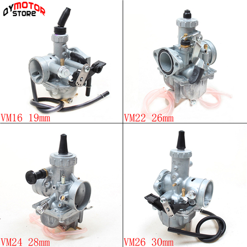 High Performance Mikuni VM16 22 24 26 Carburetor 19mm 26mm 28mm 30mm Carb For 110cc to 250cc Dirt Pit Bike ATV Quad Motorcycle ► Photo 1/5