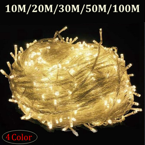 100M Outdoor Christmas Garland Lights Led String lights Luces Decoracion Fairy light Xmas Holiday lighting Tree Waterproof ► Photo 1/6