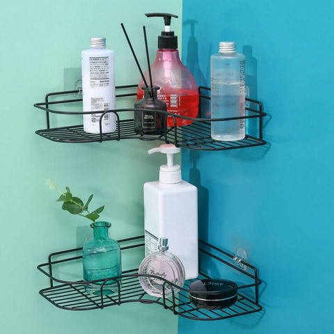 Bathroom Shelf Metal Shelf Storage Rack Stainless Steel Punch-Free Firm Shower Kitchen Fitted Wall Storage Organizer Rack ► Photo 1/6