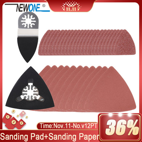 NEWONE oscillating tool Sand paper+ Finger/Triangle sanding pad for Fein Dremel power tool abrasive sandpaper hook & loop ► Photo 1/5