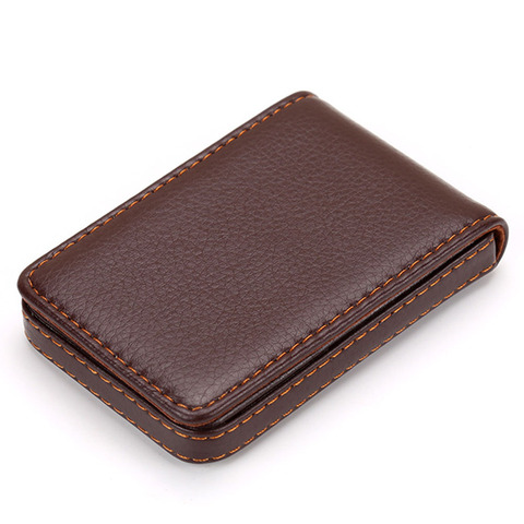 Leather Organizer Business RFID Credit Card Holder Cowhide Minimalist Women Travel Card Bag Men Small Wallet ► Photo 1/6