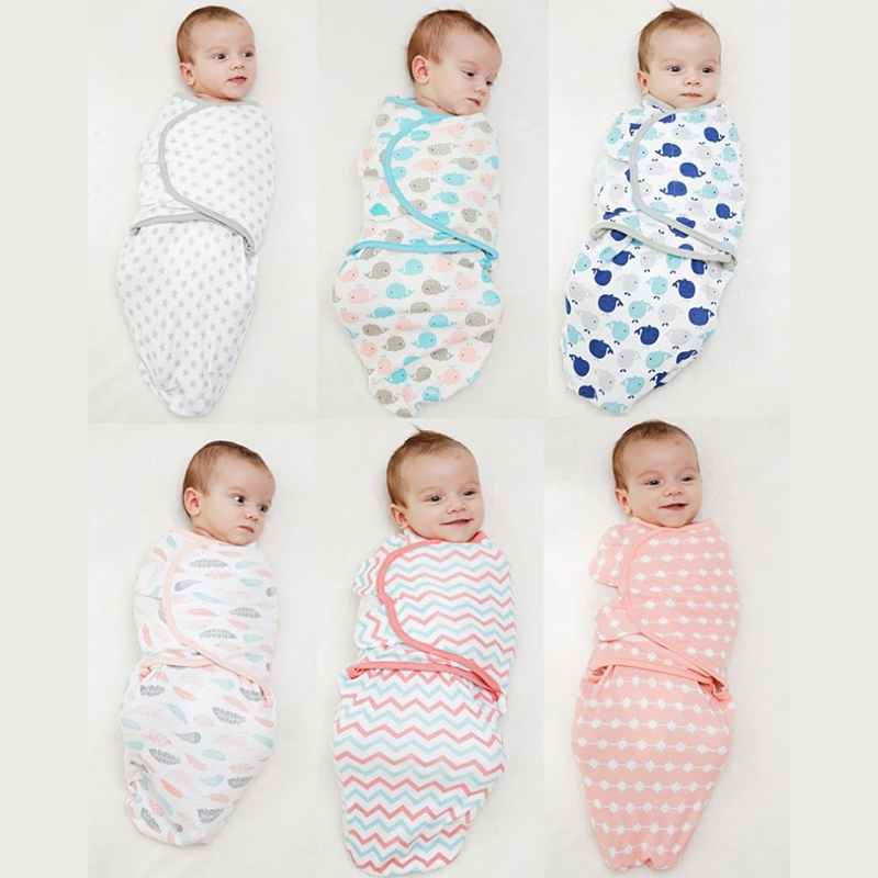0-6M Newborn Baby Infant Swaddle Wrap Soft Envelope Swaddling Sleeping Blanket 