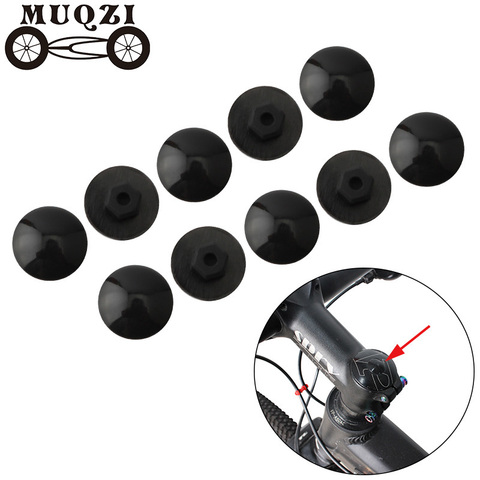 MUQZI 10pcs Bike Headset Cover M6 bowl Set Screw Silica gel Top Cap covers MTB Road Fixed Gear Folding Bicycle ► Photo 1/6