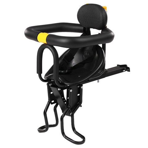 Baby Seat Safety Child Bicycle Seat Bike Front Kids Saddle with Foot Pedals Support Back Rest for MTB Road Bike ► Photo 1/6