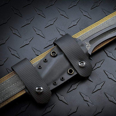 EDC Tactical Belt Cowhide Leather Belt Can Fixed Pure Scabbard with Hardware ► Photo 1/6