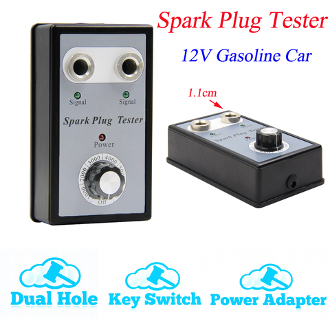 Dual Hole Car Spark Plug Tester Ignition System Coil Engine Inline Autos Diagnostic Test Tool  Igniton Spark Tester  Spark Test ► Photo 1/6