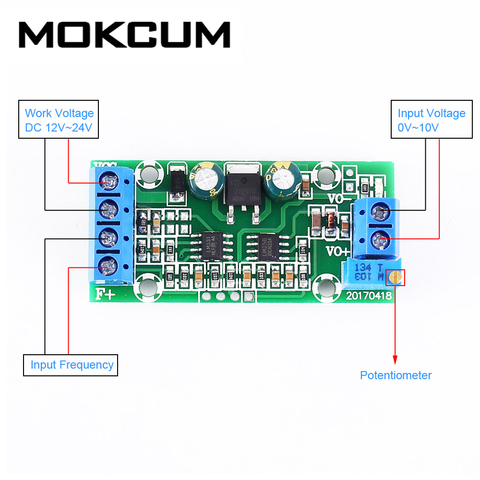 Frequency Voltage Converter F/V Converter 0-1KHz to 0-5V Frequency to Voltage Module Analog Voltage Signal ► Photo 1/6