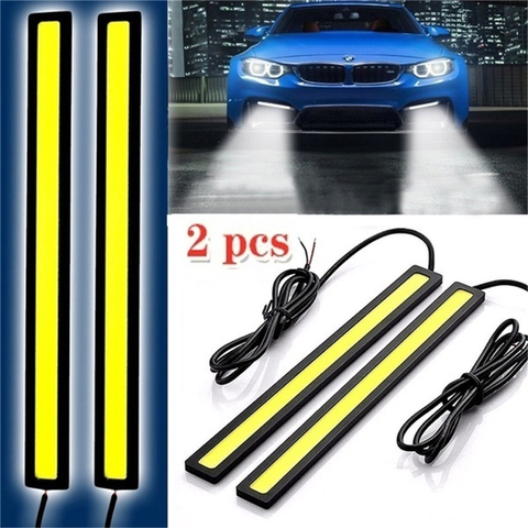 2Pcs 17CM Universal COB LED Strip Car Running Fog Lamp Driving Strip Light Flexible Led Strip/waterproof 10-16V ► Photo 1/5