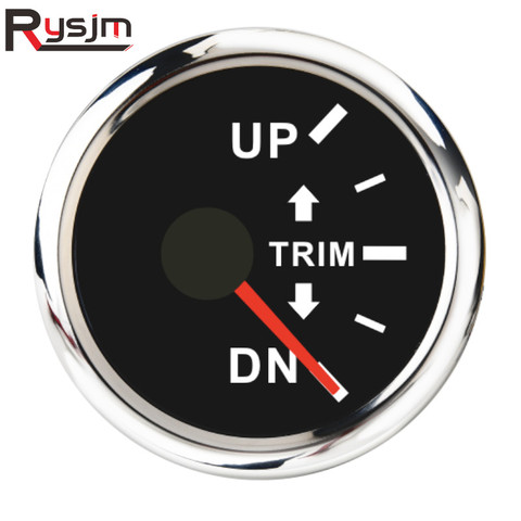 Universal 52mm Up to Dn Marine Boat Trim Gauge Trim Tilt Indicator for Boat Inboard Outboard Engine Truck Red Backlight 12V/24V ► Photo 1/6