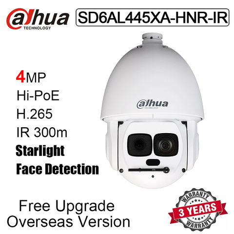 Dahua SD6AL445XA-HNR-IR 4MP PTZ AI Network Camera 45x Starlight IR face detection IR 300m IP67 IP Camera ► Photo 1/1