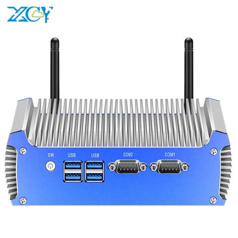 Fanless Industrial Mini PC Intel Core i7 5500U DDR3L RAM mSATA SSD RS232 DB9 Dual NIC HDMI VGA 4xUSB WiFi Windows Liunx ► Photo 1/6