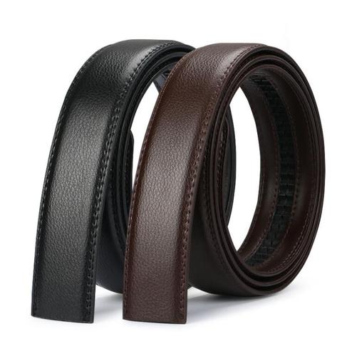 men's automatic buckle belts No Buckle Belt Brand Belt Men High Quality Male Genuine Strap Jeans Belt  free shipping 3.5cm belts ► Photo 1/6