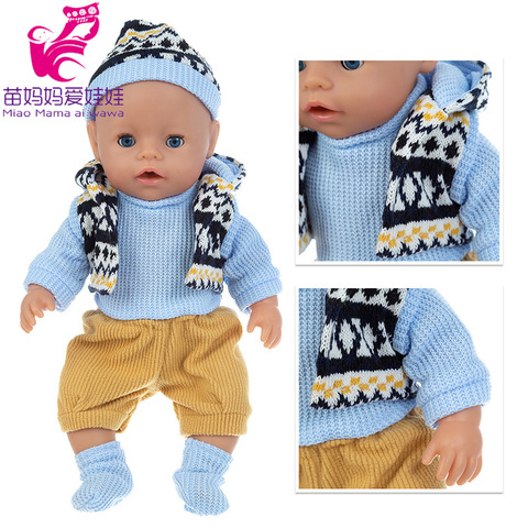 43 cm baby doll clothes pajama set suitable for 18 inches girl doll clothes girl gift toy ► Photo 1/6