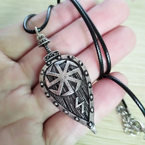 Slavic Kolovrat Shield Pendant Viking Jewelry Mens Necklaces Runic Runes Sowulo Sun Protection Talisman Amulet ► Photo 1/4