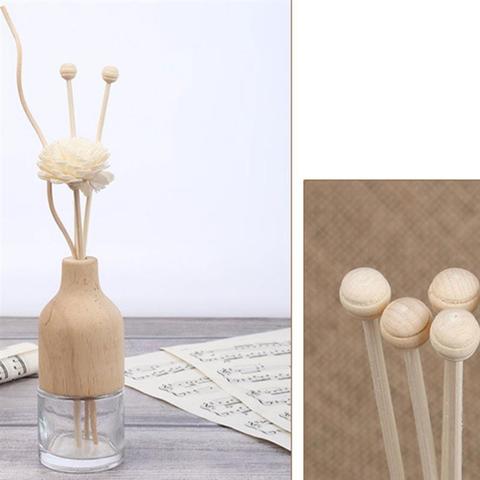 10 Pcs Rattan Reed Sticks Straight Natural Fragrance Reed Diffuser Aroma Oil Diffuser Rattan Sticks with Wooden Bead (Ivory) ► Photo 1/6