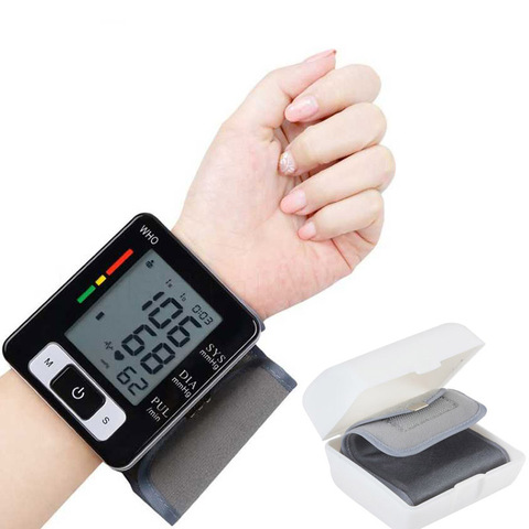 Portable Tonometer Cuff Wrist Sphygmomanometer Blood Presure Meter Monitor LCD Heart Beat Pulse Rate BP machine measurement tool ► Photo 1/6