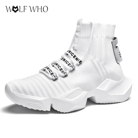 High Top Fashion Men's Sock Chunky Sneakers Breathable Men Thick Bottom Shoes Outdoor Casual Footwear Big Size Zapatillas Hombre ► Photo 1/6