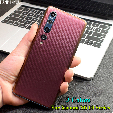 For Xiaomi Mi 10 Pro Lite Youth 5G 3D Gradient Carbon Fiber Back Cover Rear Decal Skin Phone Protective Sticker Film ► Photo 1/6