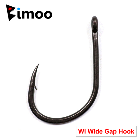 Bimoo 20pcs Teflon Coating Wide Cap Carp Hooks Beaked Point Carp Fishing Hook High Carbon Steel Strong Fish Hooks Matt Black ► Photo 1/6