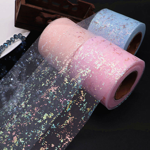 Shiny Tulle Roll 6cm*25yards Tape for DIY Handmade Bowknot and Wedding Decor Party Supplies Baby Shower Tutu Skirt ► Photo 1/6