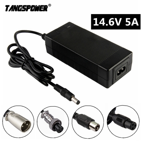 14.6V 5A LiFePO4 Battery Charger for 4S 14.4V LiFePO4 Battery Pack For 4Series 12V LiFePO4 Battery Charger Plug EU/US/UK/AU ► Photo 1/6