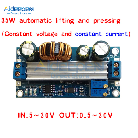 DC 5-30V to DC 0.5-30V 35W 3A CC CV Adjustable Step Up Down Buck Boost Converter Power Supply Module Voltage Regulator ► Photo 1/6