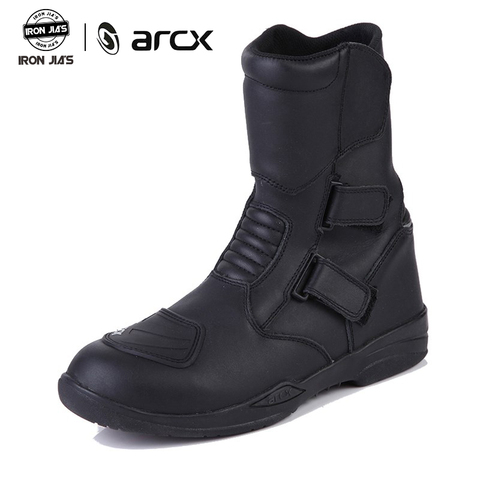 Motorcycle Waterproof Boots Cow Leather Wearable Ridng Shoes Racing Protection Equipment Botas Motorbike Touring Riding Shoes ► Photo 1/6