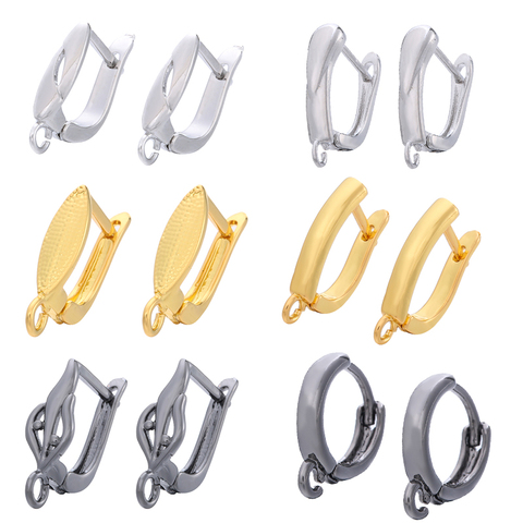 DIY Earring Clasps Hooks Fittings for Jewelry Making Accessories Hook Earwire 1 pair tassel earrings materials Fashion jewelry ► Photo 1/6