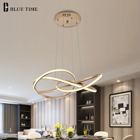 Gold Gray Chrome Modern Led Chandelier For Living room Dining room APP Control Hanging Indoor Lighting Ceiling Chandelier Lamp ► Photo 1/6