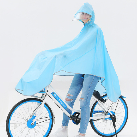 Safe reflective edge Bicycle Raincoat Rain Coat Poncho Hooded Windproof Rain Cape Mobility Bicycle Cover Use in snowy ► Photo 1/6