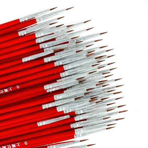 10pcs/Set Thin Art Supplies Hand Painted Acrylic Hook Line Pen Paint Painting Brush Drawing ► Photo 1/6