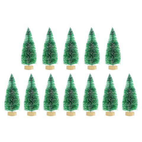 12pcs Mini Christmas Tree Pine Tree DIY Christmas Decorations For Home Table Navidad Xmas Ornaments New Year Decor Kids Gift ► Photo 1/6