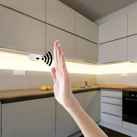 Smart Home Hand Sweep LED Cabinet Light Strips High Brightness Sensor Light for Cabinet Wardrobes Drawer Showcase Bedroom Closet ► Photo 1/6