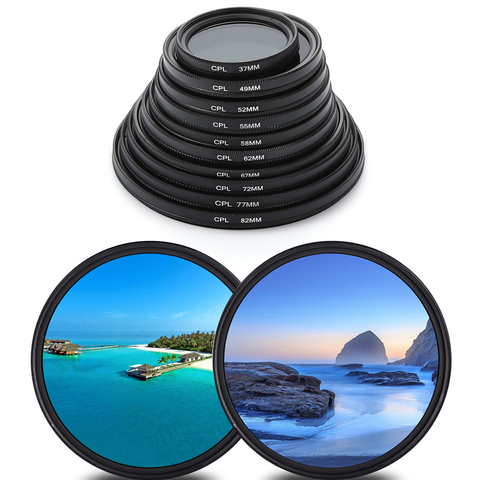 1PC Circular Polarizer Filter CPL Filter 37/49/52/55/58/62/67/72/77/82mm For Canon Nikon DSLR Camera Lens Camera Accessories ► Photo 1/6