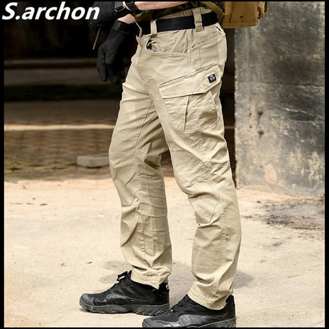 S.archon SWAT Combat Military Tactical Pants Men Large Multi Pocket Army Cargo Pants Casual Cotton Security Bodyguard Trouser ► Photo 1/6