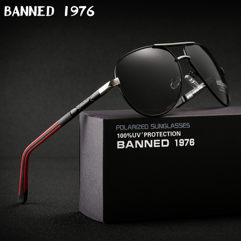 Best Polarized Sunglasses Classic Retro Oversized Aviator Driving Sunglasses  for Men Uv Protection Alloy Frame Spring Legs