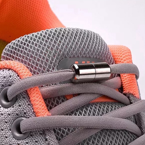 1Pair Elastic Locking Shoelaces Semicircle Shoelace Sneakers Shoe laces Quick No Tie Shoelace Kids Adult Shoes lace 21colors ► Photo 1/6