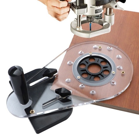 Woodworking Hole Punch Locator Circle Cutting Jig for Wood Routers/Electric Hand Trimmers Woodworking Milling Circle Groove ► Photo 1/6